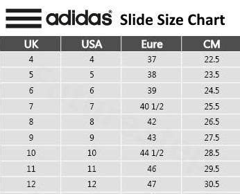 adilette 22 size guide.